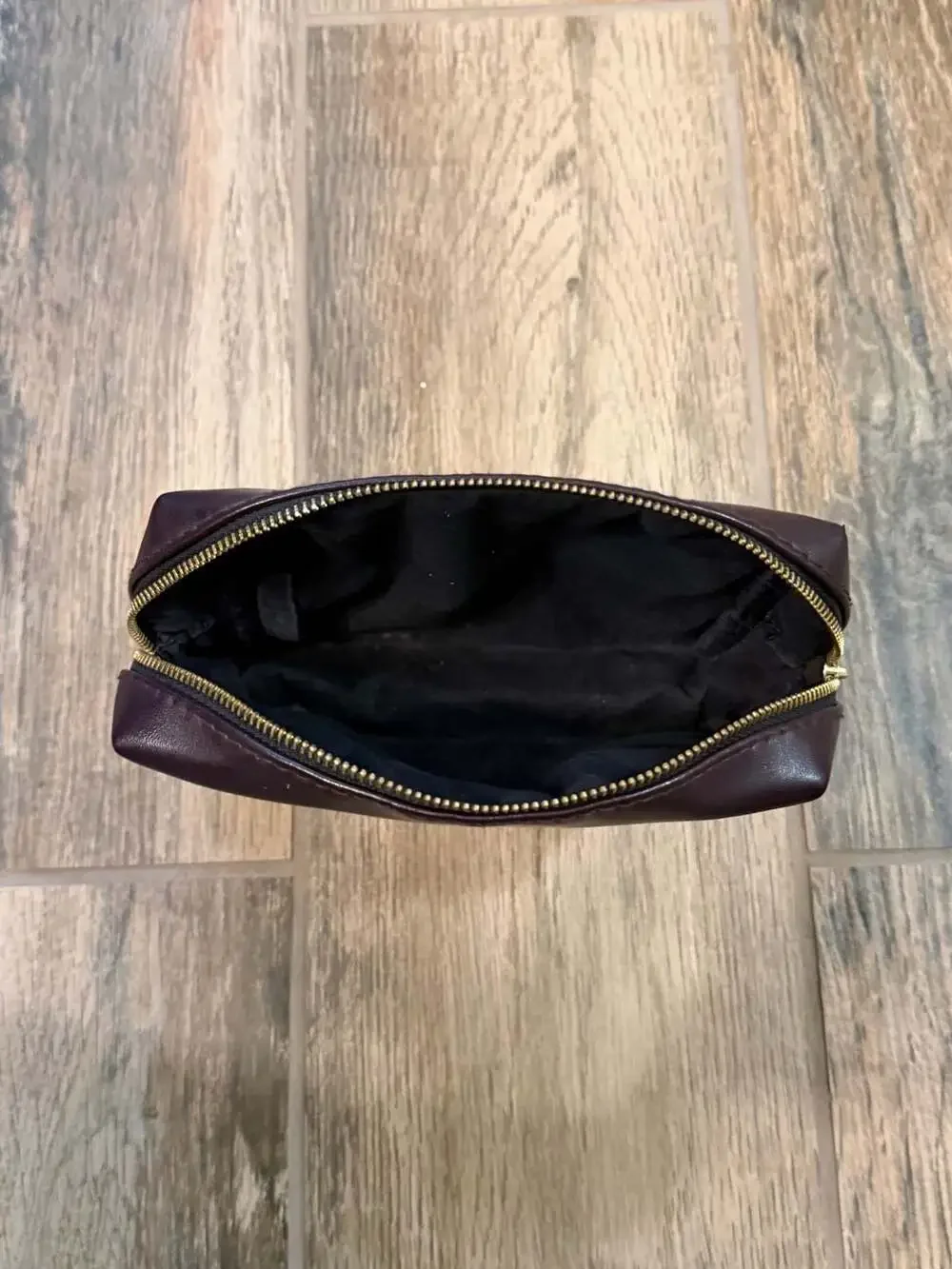 YSL Beaute Black Cosmetic Makeup Pouch with Gold Heart and Star Charms